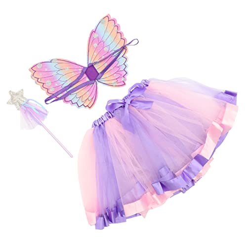 OUNONA Teiliges Feen Kostüm Set für Mädchen mit Fliegenden Schmetterlingsflügeln Tutu Rock und Zauberstab Halloween Party Verkleidung für Karneval Geburtstag Fotoshootings und Fasching OUNONA Teiliges Feen Kostüm Set für Mädchen mit Fliegenden Schmetterlingsflügeln Tutu Rock und Zauberstab Halloween Party Verkleidung für Karneval Geburtstag Fotoshootings und Fasching von OUNONA