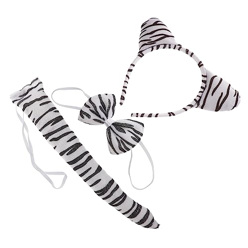 OUNONA Tiger Kostüm Zubehör Mit Ohr-stirnband Und Fliege Für Junge Mädchen Cosplay-props Für Halloween Karneval Und Mottopartys Langlebig Und Komfortabel von OUNONA