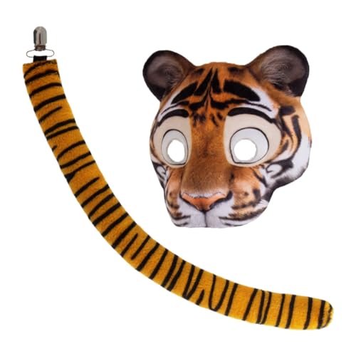 OUNONA Tiger Mask und Set aus Atmungsaktivem EVA mit Elastischem Band Komfortable Tierkostüm Accessoires für Halloween Karneval und Cosplay Passend für Erwachsene bei Partys OUNONA Tiger Mask und Set aus Atmungsaktivem EVA mit Elastischem Band Komfortable Tierkostüm Accessoires für Halloween Karneval und Cosplay Passend für Erwachsene bei Partys von OUNONA