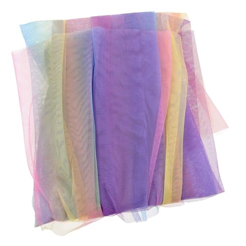 OUNONA Tüll Umhang Cape Atmungsaktiv und Leicht Bunter Prinzessinnen Umhang für Mädchen Sanftes Polyester Material Elastisches Band für Bequemen Sitz für Kostüm Party Karneval Halloween von OUNONA