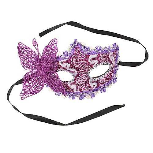 OUNONA Venezianische Halbgesichts Masquerade Ball Maske Damen Schmetterlingsdesign Verstellbar für Halloween Karneval Kostümparty Bühnenauftritt OUNONA Venezianische Halbgesichts Masquerade Ball Maske Damen Schmetterlingsdesign Verstellbar für Halloween Karneval Kostümparty Bühnenauftritt von OUNONA