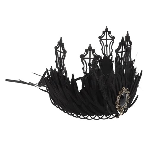 OUNONA Vintage Königin Tiara Haaraccessoire für Hochzeiten Cosplay und Partys Kopfbedeckung für und Mädchen für Halloween Theater Geburtstagsfeiern und Mehr von OUNONA