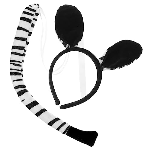 OUNONA Zebra Ohr Satz für Cosplay Tierkostüm Zubehör Zebra Stirnband für Partys Cartoon Design für Erwachsene von OUNONA