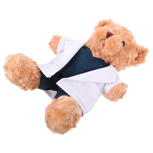 OUNONA weicher Stoffbär Plüschtierpuppe lebendige Bärenpuppe Plüschweste Bär Arzt Plüschbär kleiner Bär Stofftier Kuscheltier Plüschbärenpuppe Stofftier Bär PP Baumwolle Hellbraun OUNONA weicher Stoffbär Plüschtierpuppe lebendige Bärenpuppe Plüschweste Bär Arzt Plüschbär kleiner Bär Stofftier Kuscheltier Plüschbärenpuppe Stofftier Bär PP Baumwolle Hellbraun von OUNONA