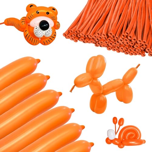 100 Stück Lange Ballons, Modellierballons zum Formen, Magische Luftballons für Tiere, Veranstaltungen und Dekoration von OUOQI