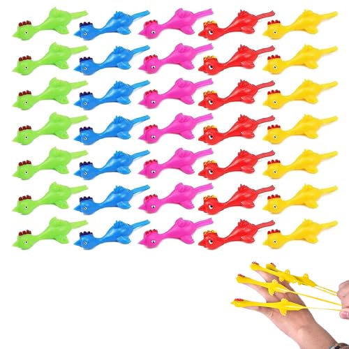 30pcs Finger Strecken Fliegende Hühner,Hühner Finger Fliegen,Fliegende Hühner Spielzeug Gummi,Flying Gummihuhn Slingshot,Spielzeug Neuheit Katapult Huhn,Schleuder Huhn Dehnbare Fliegende (Farbe) von OUOQI