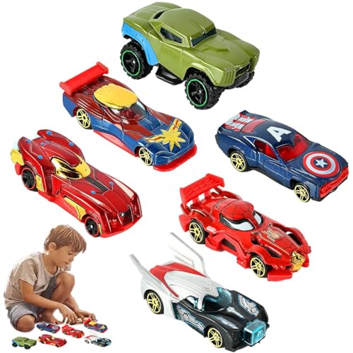 6pcs Car Spielzeugauto Set,Mini Auto Spielzeug,Mini Auto Set Rennauto, Auto Spielzeug Kinder,Auto Spielzeug Set,Spielzeugfahrzeug Set Dekoration,für Jungen Mädchen Kinder Kinderspielzeug Fahrzeuge von OUOQI