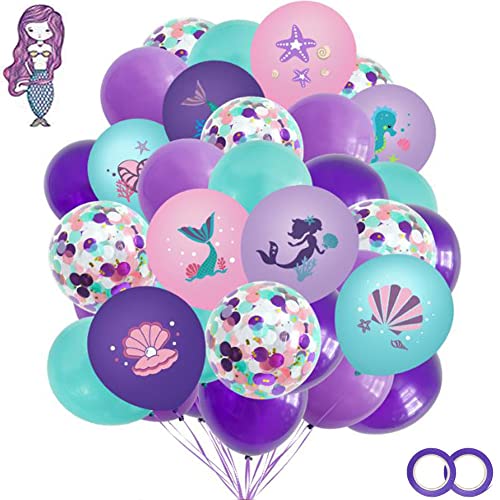 Meerjungfrau Luftballon Set,38 Stück Meerjungfrauen Ballons,Mermaid Ballons Mädchen Kinder Geburtstag,lila blaugrüner Meerjungfrauen-Ballon,Perfekt für Mädchen Geburtstagsfeier Party Meerjungfrau Luftballon Set,38 Stück Meerjungfrauen Ballons,Mermaid Ballons Mädchen Kinder Geburtstag,lila blaugrüner Meerjungfrauen-Ballon,Perfekt für Mädchen Geburtstagsfeier Party von OUOQI
