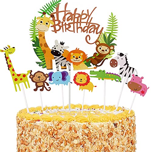 36 Stück Tier Cake Topper,Tier Kuchendeckel Topper,Enthält 1 Happy Birthday Dschungel Girlande,Tier Cupcake Toppers,Dschungel/Zoo Themed Kuchendeckel,für Kinder Baby Party Geburtstag Party 36 Stück Tier Cake Topper,Tier Kuchendeckel Topper,Enthält 1 Happy Birthday Dschungel Girlande,Tier Cupcake Toppers,Dschungel/Zoo Themed Kuchendeckel,für Kinder Baby Party Geburtstag Party von OUOQI