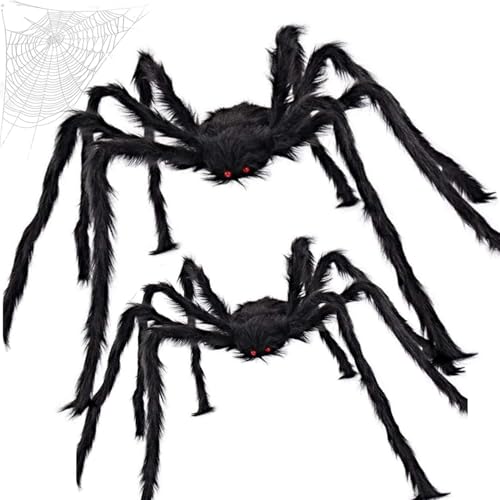 OUOQI Halloween Spinnen, 90cm Gruselige Spinnen, Riesen Spinne, Halloween Plüschspinnen, Halloween Deko Spinne, Halloween Spinne Groß, Halloween Dekorationen Haarige Spinne OUOQI Halloween Spinnen, 90cm Gruselige Spinnen, Riesen Spinne, Halloween Plüschspinnen, Halloween Deko Spinne, Halloween Spinne Groß, Halloween Dekorationen Haarige Spinne von OUOQI