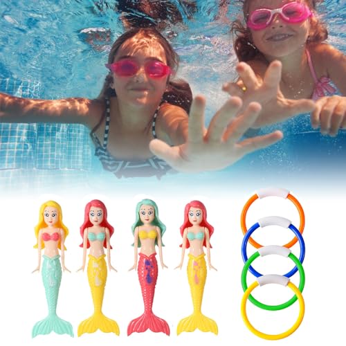 OUOQI Kinder Tauchspielzeug,Meerjungfrau Tauchspielzeug,Unterwasser Schwimmbad Spielzeug,Tauch Pool Spielzeug,für Unterwasserspiel und Tauchtraining von Kindern (M1) von OUOQI