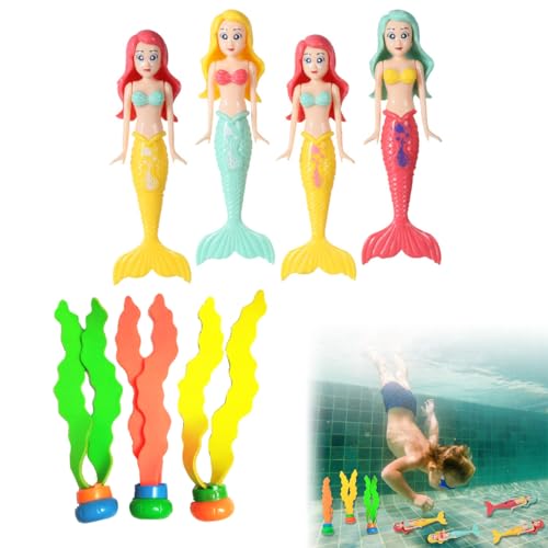OUOQI Kinder Tauchspielzeug,Meerjungfrau Tauchspielzeug,Unterwasser Schwimmbad Spielzeug,Tauch Pool Spielzeug,für Unterwasserspiel und Tauchtraining von Kindern (M2) von OUOQI