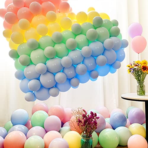OUOQI Luftballons Pastell,100pcs Ballon Pastellfarben Macaron,Macaron Luftballons,Ballons Pastell Macaron,Bunt Luftballons Pastell,Latex Farbige Ballons,Luftballons Pastellfarben für Party Dekorative von OUOQI