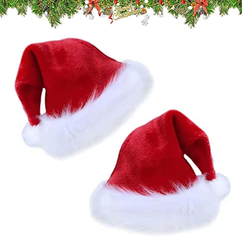 OUOQI Weihnachtsmütze,2 Stück Nikolausmützem,Rot Weihnachtsmützen Plüsch,Weihnachtsfeier Hut,Nikolausmütze,Nikolausmütze Plüsch,Plüschseite Weihnachtsmann Mütz,Weihnachten Mütze Plüsch,Weihnachtshut OUOQI Weihnachtsmütze,2 Stück Nikolausmützem,Rot Weihnachtsmützen Plüsch,Weihnachtsfeier Hut,Nikolausmütze,Nikolausmütze Plüsch,Plüschseite Weihnachtsmann Mütz,Weihnachten Mütze Plüsch,Weihnachtshut von OUOQI