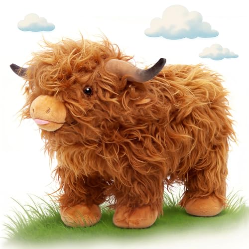 OUOZZZ Hochlandrind Kuh Kuscheltier 25cm, Niedliches Kuh Plüschtier Highland Cow Stofftier - Party Geburtstagsgeschenk Dekoration OUOZZZ Hochlandrind Kuh Kuscheltier 25cm, Niedliches Kuh Plüschtier Highland Cow Stofftier - Party Geburtstagsgeschenk Dekoration von OUOZZZ