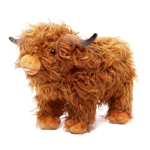 OUOZZZ Hochlandrind Kuh Kuscheltier, 26cm Niedliches Kuh Plüschtier Highland Cow Stofftier - Party Geburtstagsgeschenk Dekoration von OUOZZZ
