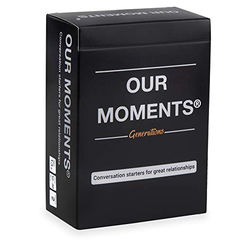 OUR MOMENTS Generationen: 100 Gedanken anregende Konversationsstarter Fragen Spiel. Enkelkinder zu Großeltern - Spaß, sinnvolle Kommunikation von OUR MOMENTS