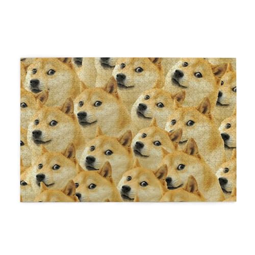 Mr Doge Meme Druck Puzzle 1000 Teile Holzpuzzle Geschenke Für Erwachsene Familie Hochzeit Abschluss Geschenk Vertikale Version von OUSIKA