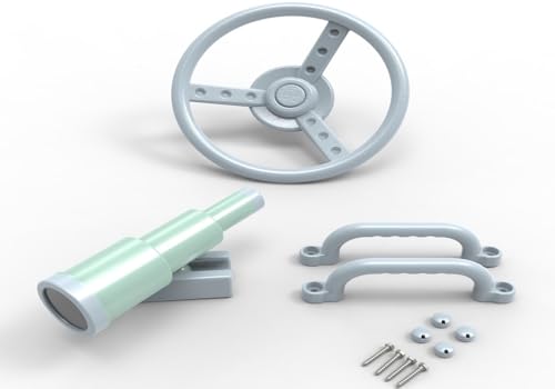 OutdoorToys Abenteuerset mit Lenkrad & Teleskop & Haltegriffe in Eisblau von OUTDOORTOYS