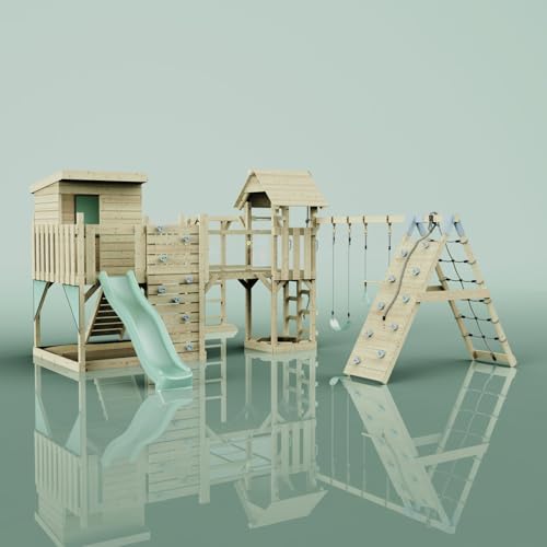 OutdoorToys Spielturm Lars aus Holz in Grün Trapezschaukel OutdoorToys Spielturm Lars aus Holz in Grün Trapezschaukel von OUTDOORTOYS