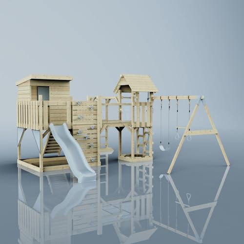 OutdoorToys Spielturm Malou aus Holz in Blau Trapezschaukel OutdoorToys Spielturm Malou aus Holz in Blau Trapezschaukel von OUTDOORTOYS