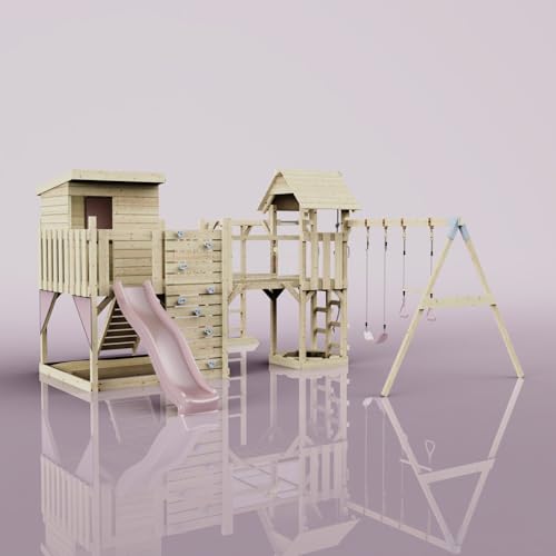 OutdoorToys Spielturm Malou aus Holz in Rosa Trapezschaukel OutdoorToys Spielturm Malou aus Holz in Rosa Trapezschaukel von OUTDOORTOYS