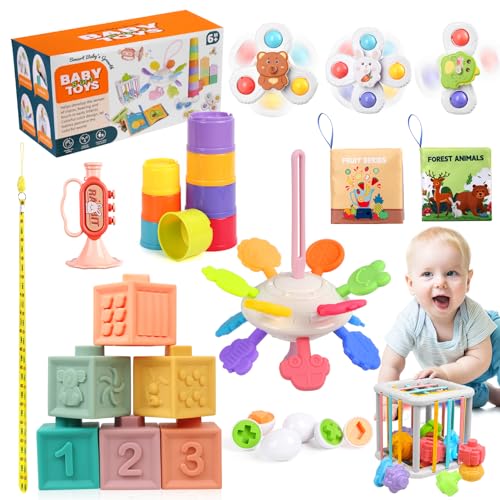 Baby Spielzeug 6 Monate, 8 in 1 Montessori Spielzeug ab 1 Jahr, Montessori Babyspielzeug, Stapelspielzeug, Passende Eier, Saugnapf Kreiselspielzeug, Geschenk Junge Mädchen 6 9 12 Monate 1 2 3 Jahre Baby Spielzeug 6 Monate, 8 in 1 Montessori Spielzeug ab 1 Jahr, Montessori Babyspielzeug, Stapelspielzeug, Passende Eier, Saugnapf Kreiselspielzeug, Geschenk Junge Mädchen 6 9 12 Monate 1 2 3 Jahre von OUWANCH