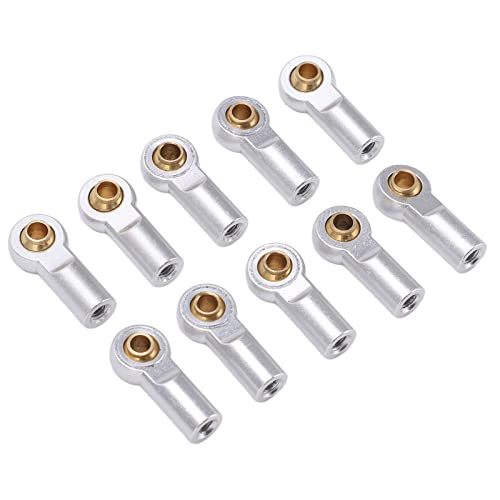 OVAQUIXI 10pcs RC -Link -Stange -Enden, Aluminiumlegierung M3 Metallkugel Endkopfverbindungshalter Krawatte Accessoire für 1/10 SCX10 -Autos Teile (Silver) von OVAQUIXI