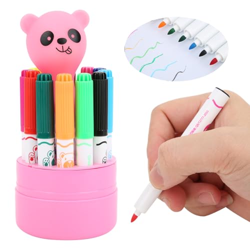 OVAQUIXI 12 Farben Spray Pen Aquarell-Kunstmaler für, Sichere Ungiftige ABS-Kunststoffmarkierungen mit Vorlagen von OVAQUIXI