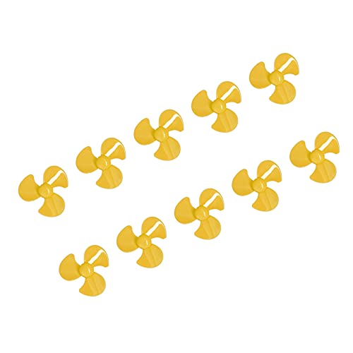 OVAQUIXI 3 Vane/Wing 50mm ABS -Propeller für -Automodell 10pcs Spielzeugersatz Propeller für Fernbedienungsauto Modellzubehör (Yellow) von OVAQUIXI