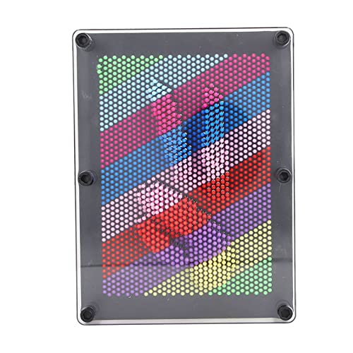 OVAQUIXI 3D -Pin -Kunst Spielzeug Buntes Nadel Art Toy Toy Tastile Spiel Zum Entwerfen Verschiedener Muster und Formen für Freunde und Familienversammlungen Größe 20 X 15 X 6 cm (schwarzer Rahmen) von OVAQUIXI