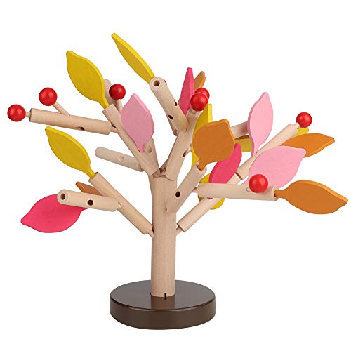 OVAQUIXI 3D -hölzerne Zusammengebaute Spielzeugpuzzle Bausteine ​​DIY -Set für mit Elterninteraktion (Gelbblattstil) von OVAQUIXI