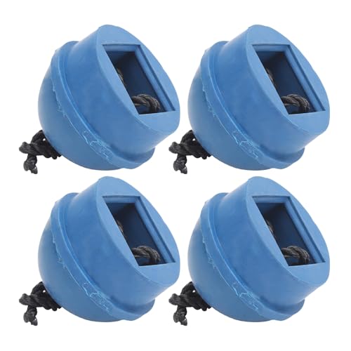 OVAQUIXI Billardbeckenkreidehalter mit Kabel - Verhindern, DASS die Hände Schmutzig Werden - 4 für -Spieler - Weiches Gummi Material (Blue) von OVAQUIXI