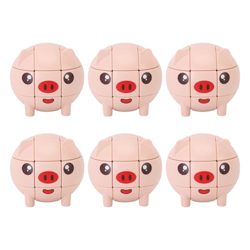 OVAQUIXI Brain Teaser Cub Toys, 6pcs Tiergeschwindigkeits -Puzzle Spielzeug 3x3 Würfel Puzzle Frühschullogikspiel mit ABS -Material für Teenager Erwachsene OVAQUIXI Brain Teaser Cub Toys, 6pcs Tiergeschwindigkeits -Puzzle Spielzeug 3x3 Würfel Puzzle Frühschullogikspiel mit ABS -Material für Teenager Erwachsene von OVAQUIXI