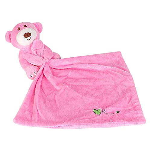 OVAQUIXI Cartoon Animal Doll Säuglingssicherheit Handtuch für die Schlafqualität des Babys Beruhigte Komfortspielzeug für Neugeborene in Pink/Weiß/Rose Rot (Rosenrot) von OVAQUIXI