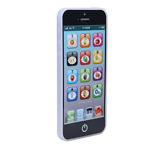 OVAQUIXI Child Learning Phone Toy Toy mit Musik und Lichtern, Bildungsspielzeug, Tolle , Tragbare Mobilephone für Lange Autofahrten, Geeignet für Kleinkinder, Geeignet (Black) von OVAQUIXI