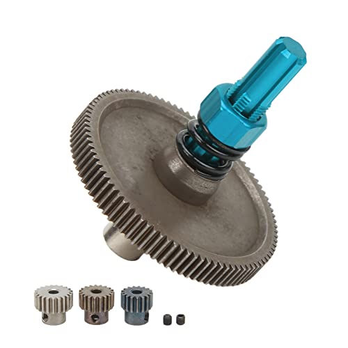 OVAQUIXI Differentialmetall -Zahnrad für Granit -RC Autos, Verschleiß und Langlebige Widerstand, Verbessern Sie die Leistung für RC Autos (Blau 69x38x35cm / 27,2x15.0x13,8in) von OVAQUIXI