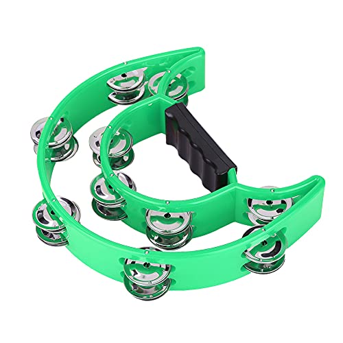 OVAQUIXI Doppelte ökologische Drum mit Mehreren Jingles für Blaue Professionelle Musiker (Green) von OVAQUIXI