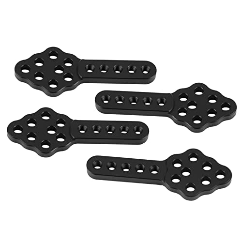 OVAQUIXI Einstellbare Metallschockdämpfer -Montierplatte für 1/10 Crawler RC -Auto Vorne Hinten, Langlebige 4pcs für Hobbyisten (Black) von OVAQUIXI