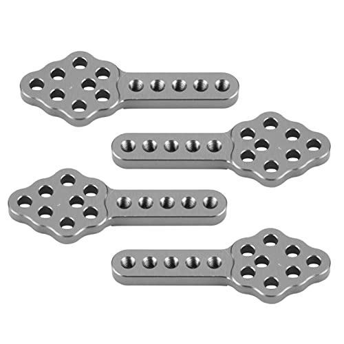 OVAQUIXI Einstellbare Metallschockdämpfer -Montierplatte für 1/10 Crawler RC -Auto Vorne Hinten, Langlebige 4pcs für Hobbyisten (Ti-Farbe) von OVAQUIXI