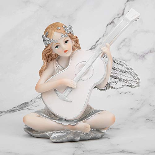 OVAQUIXI Fairy Gitarren -Figur Lebensechte Harzstatue für Desktop -Dekorationsgeschenk für von OVAQUIXI