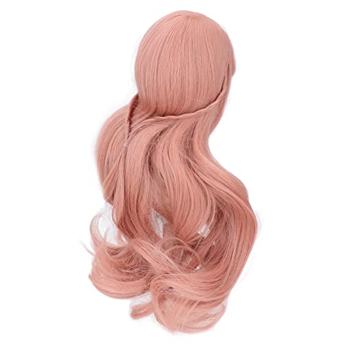 OVAQUIXI Hochtemperaturpuppe Lange Perücke Lockiges Haar für Puppen 8-9 Zoll Kopfumfang (Karottenfarbe) von OVAQUIXI