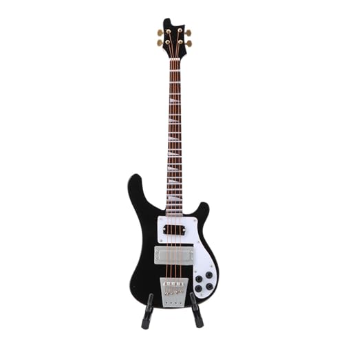 OVAQUIXI Hochwertiges Miniatur -Schwarz -Bass Gitarrenmodell mit Stand und Gehäuse Musikinstrumentenschmuck für Musiker OVAQUIXI Hochwertiges Miniatur -Schwarz -Bass Gitarrenmodell mit Stand und Gehäuse Musikinstrumentenschmuck für Musiker von OVAQUIXI