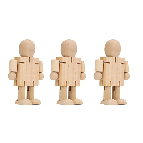 OVAQUIXI Holz Cubebot Flexible Gelenke für DIY -Kreation Geschenke Kunsthandwerksspiele, Geruchlose Holzmanikin -Gelenk für, 3PCS Birch Holzroboter für Kindergartenaktivitäten OVAQUIXI Holz Cubebot Flexible Gelenke für DIY -Kreation Geschenke Kunsthandwerksspiele, Geruchlose Holzmanikin -Gelenk für, 3PCS Birch Holzroboter für Kindergartenaktivitäten von OVAQUIXI