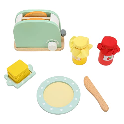 OVAQUIXI Kids Toaster Toy Toy Set Safe Solidwood Hand Eye Koordination für Bildung, So Tun Sie das Spiel von OVAQUIXI