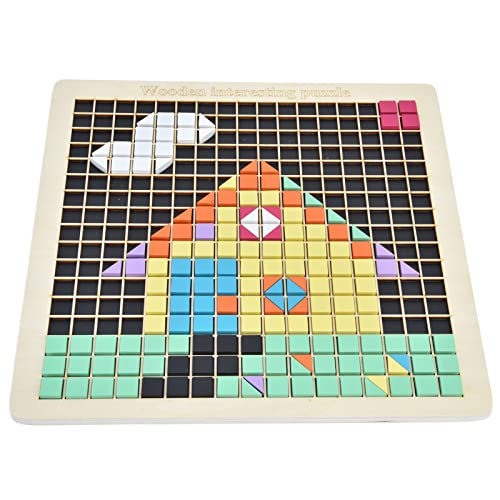 OVAQUIXI Kinderpixel -Board -Puzzlespielzeug mit 370 Holzblöcken, Musterblöcken Board Set, Handbuch und Aufbewahrungsbeutel für Lernen und Interaktion mit ParentChild OVAQUIXI Kinderpixel -Board -Puzzlespielzeug mit 370 Holzblöcken, Musterblöcken Board Set, Handbuch und Aufbewahrungsbeutel für Lernen und Interaktion mit ParentChild von OVAQUIXI