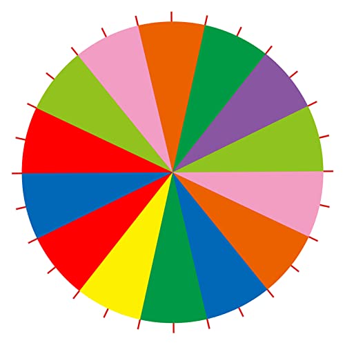 OVAQUIXI Kinderübung Regenbogen Fallschirm Multi -Color Outdoor -Spiel, Oxford Fabric Kindergarten Lehrhilfe (6m / 19.69ft) von OVAQUIXI