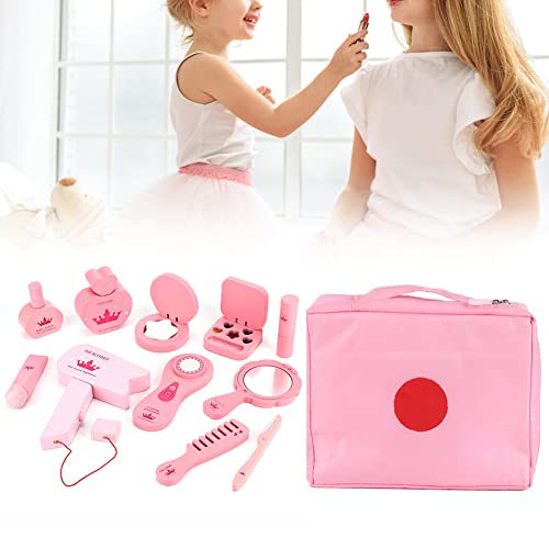 OVAQUIXI Mädchen Make -up Spielzeugset Holzkosmetik mit Stofftasche für Baby über 3 Jahren Alt von OVAQUIXI