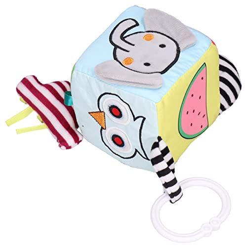 OVAQUIXI Pädagogische Weiche Stoffkubik Baby Hanging Bell, Nachtwagen Rassel Anhänger für Kleinkind, Baustein Anhänger (Gebäudeblockanhänger) von OVAQUIXI