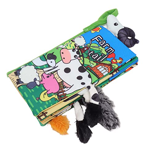 OVAQUIXI Premium -Kleinkind -Stoffbuch Toys mit Tierthema, Tränenproof Babybücher für Babys Kleinkinder, Unterhaltsame Lehre für die Entwicklung des Gehirns (Bauernhoftier) von OVAQUIXI